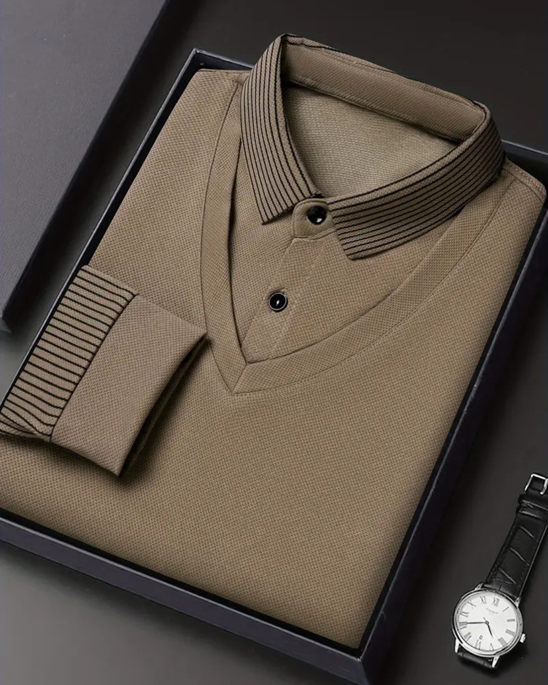 Cămașă din Două Piese cu Guler Fals în Dungi pentru Bărbați®