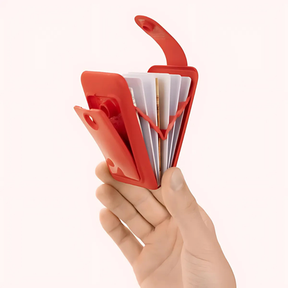 Portofel minimalist cu protecție RFID și design compact pentru carduri