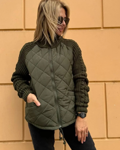 Jachetă casual cu mâneci lungi și fermoar pentru femei®