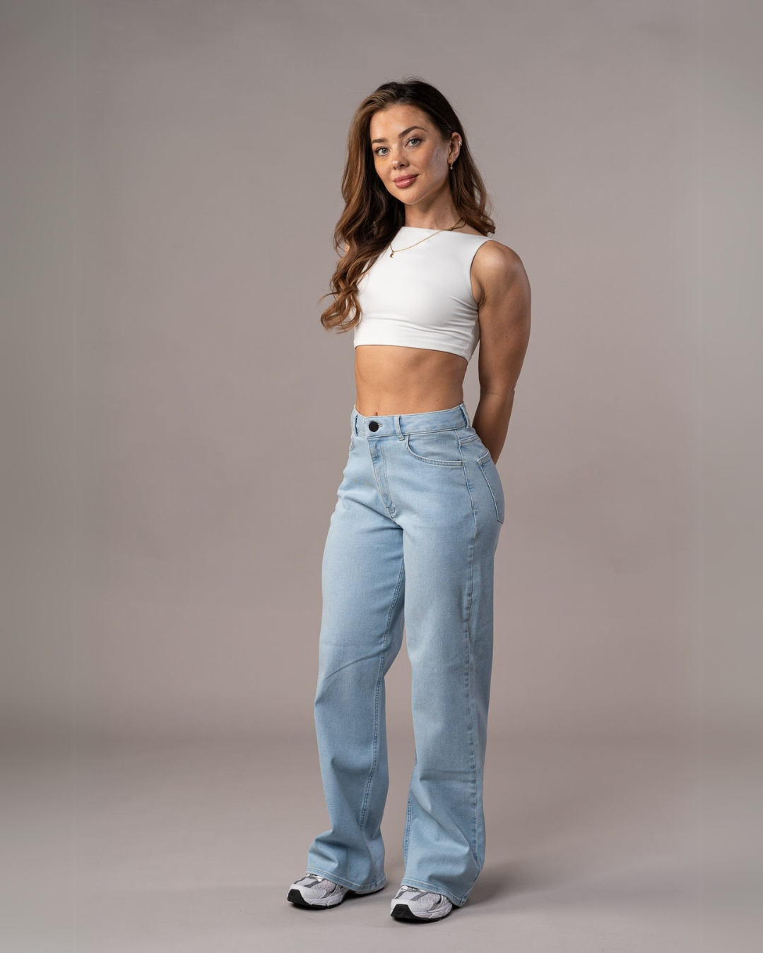 Pantaloni cu Talie Înaltă și Croială Alungită pentru Femei