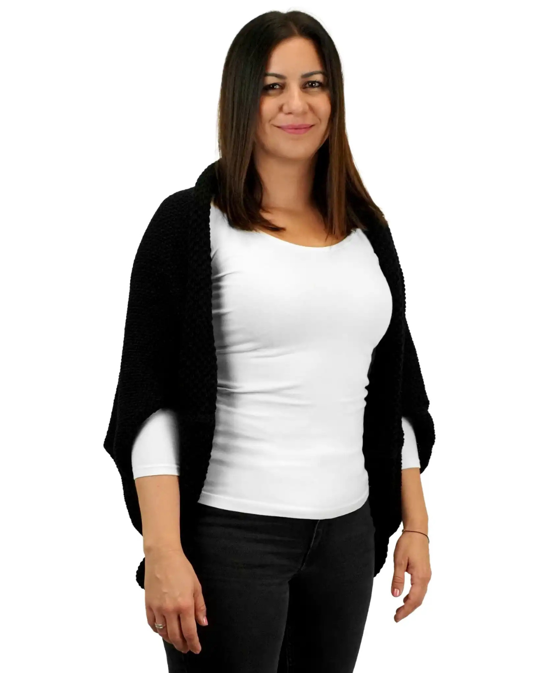 Cardigan tricotat cu design învelitor pentru femei®