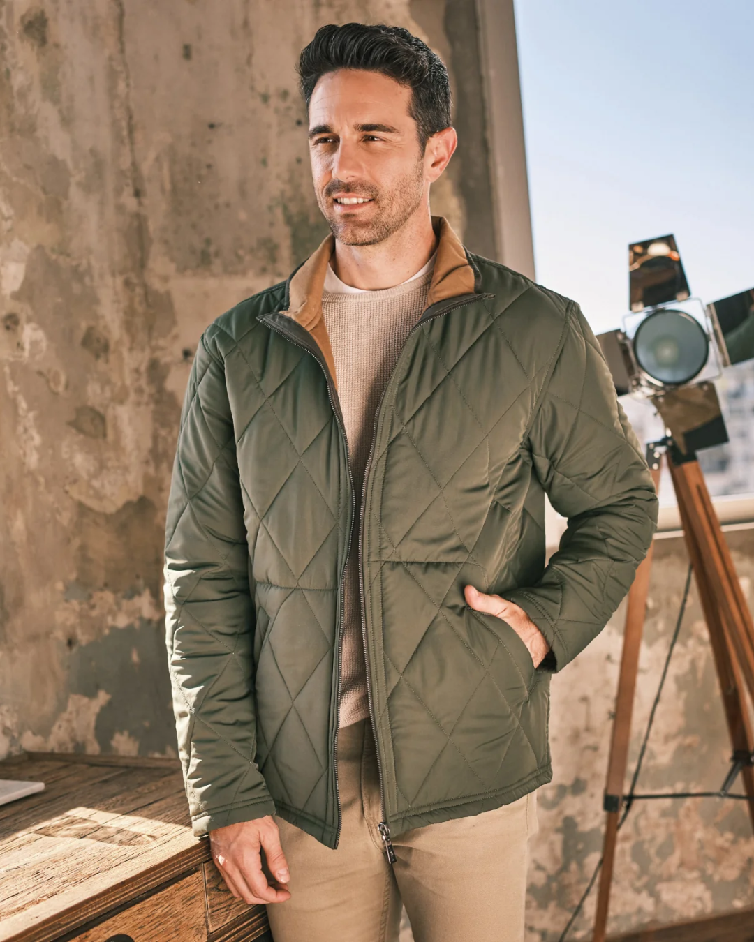 Jachetă de Poliester cu Interior Catifelat Stil Clasic Pentru Bărbați®