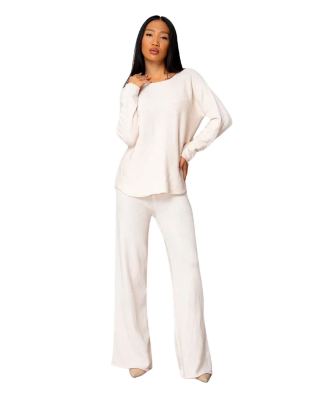 Set din două piese din tricot moale pentru femei