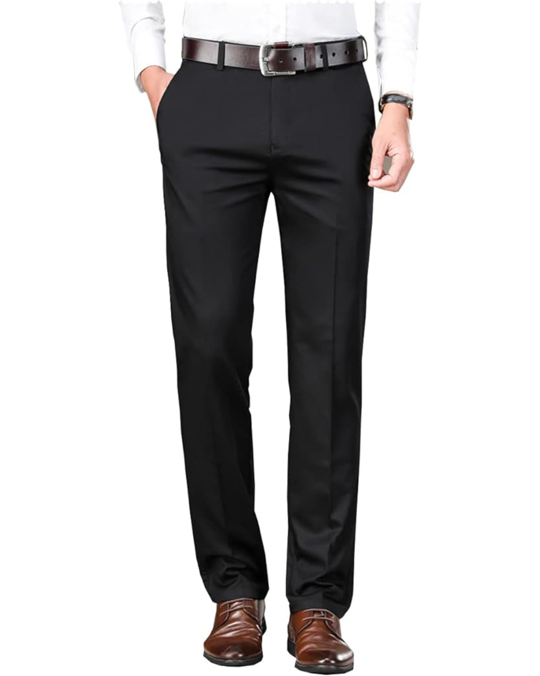 Pantaloni Clasici Eleganți cu Elasticitate pentru Bărbați