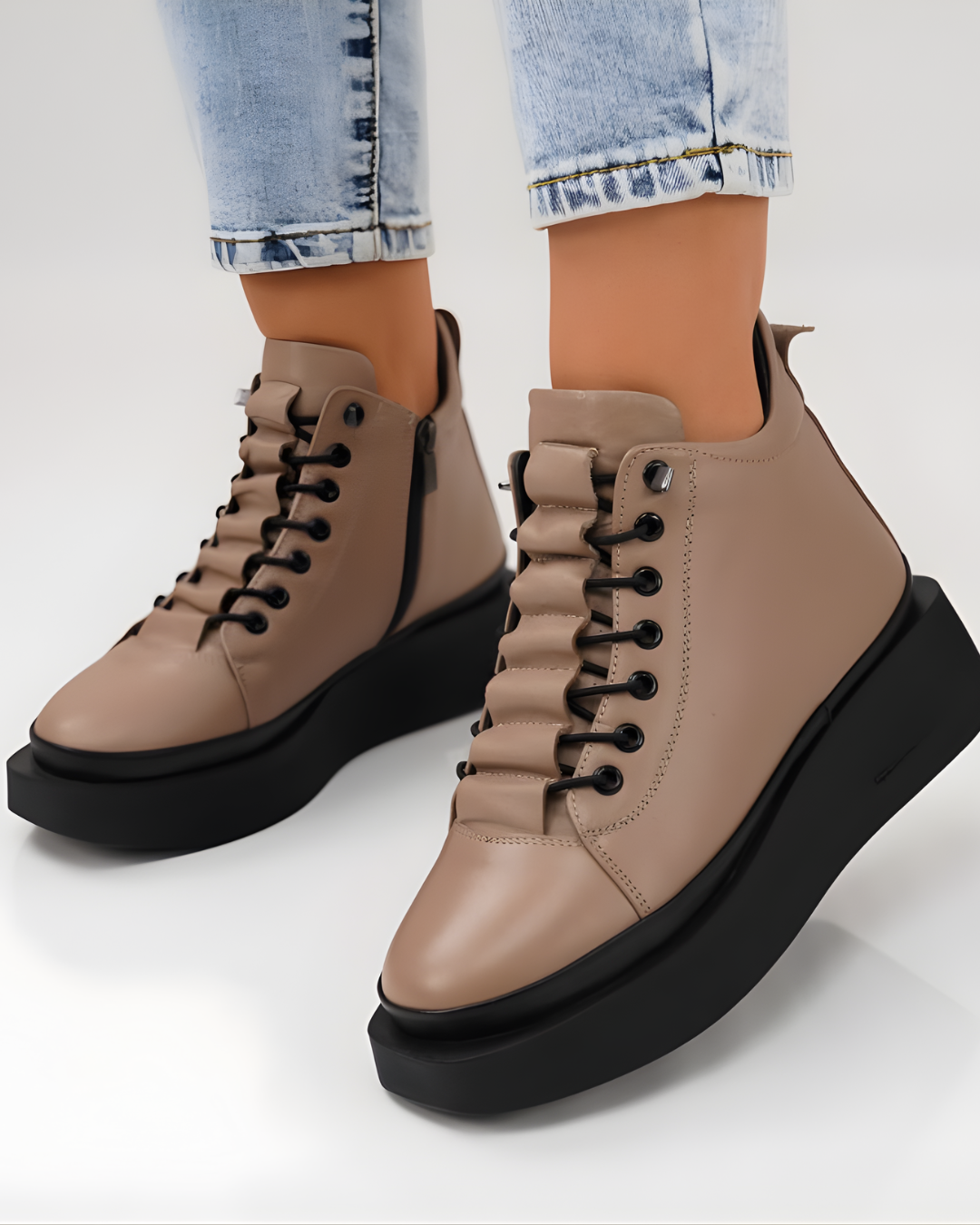 Ghete din Piele Naturală cu Izolație Ușoară pentru Femei