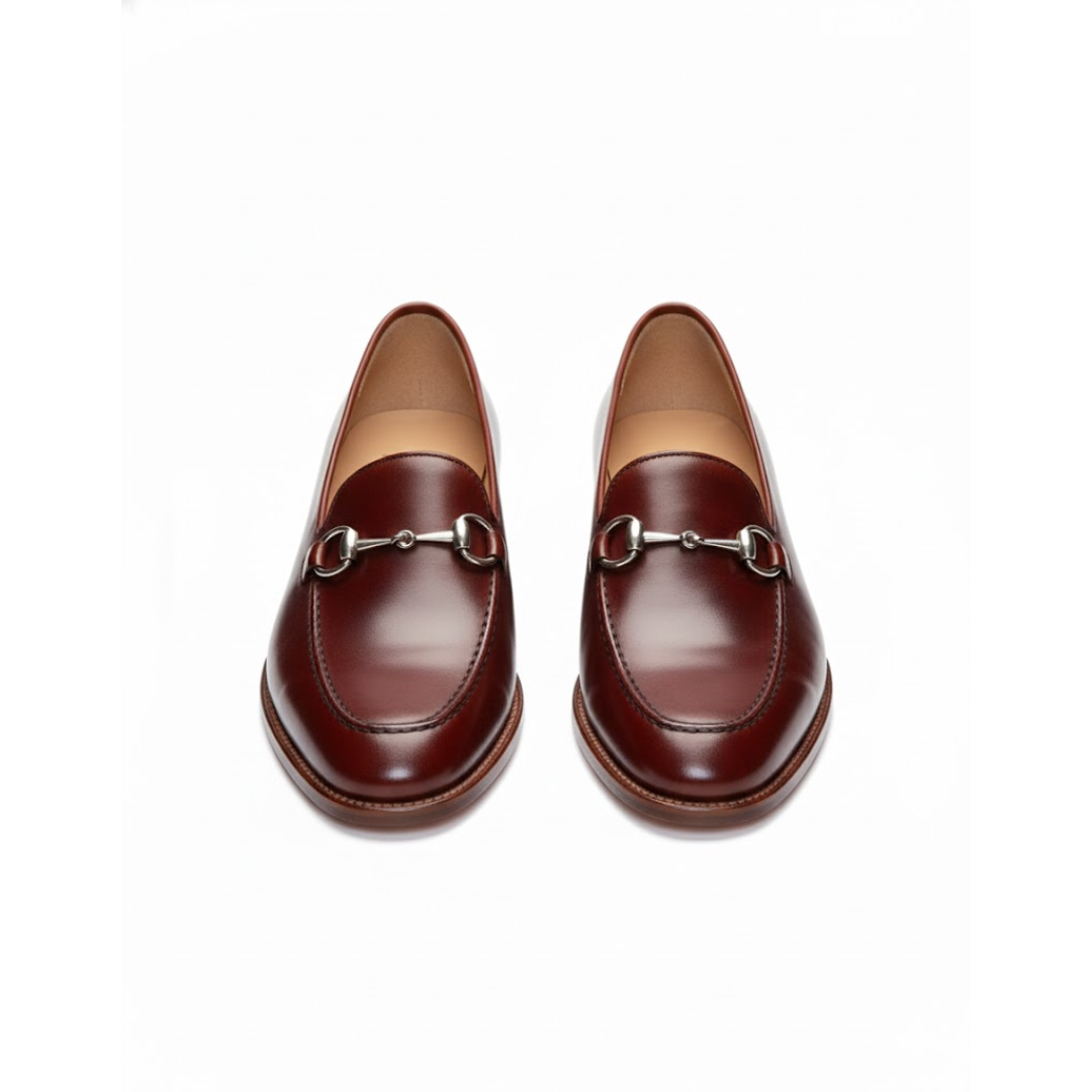 Mocasini Din Piele Lucrați Manual Cu Detaliu Cataramă Pentru Bărbați