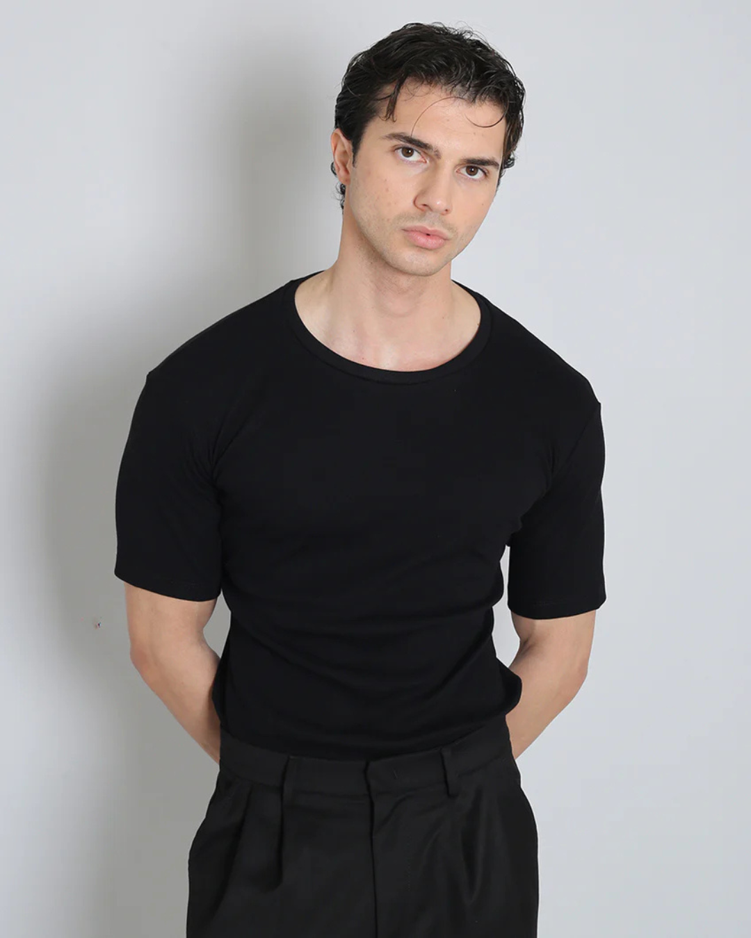 Cămăși cu Mânecă Scurtă și Gât Rotund Pentru Bărbați