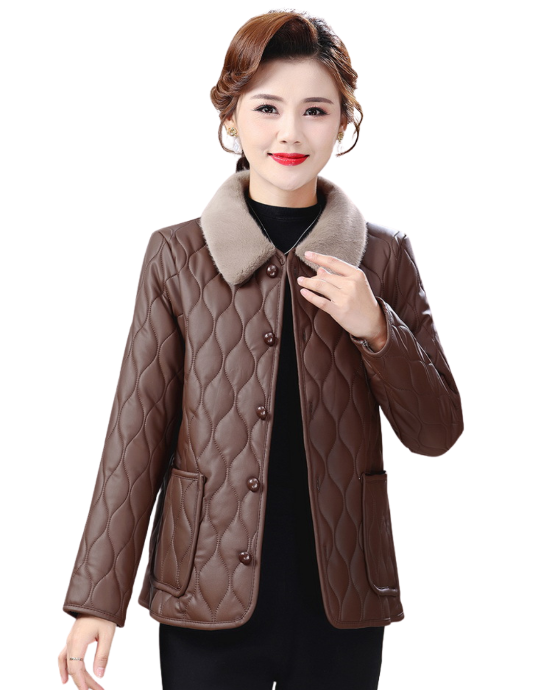 Jachetă Scurtă de Iarnă Căptușită pentru Femei care Oferă Căldură și Stil