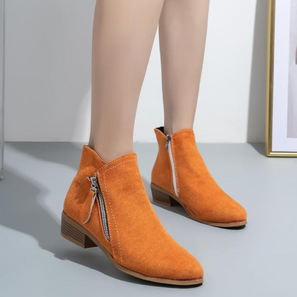 Ghete cu talpă medie pentru femei, cu fermoar lateral®