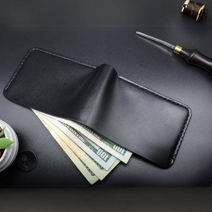 Portofel din piele cu design elegant și cusături întărite