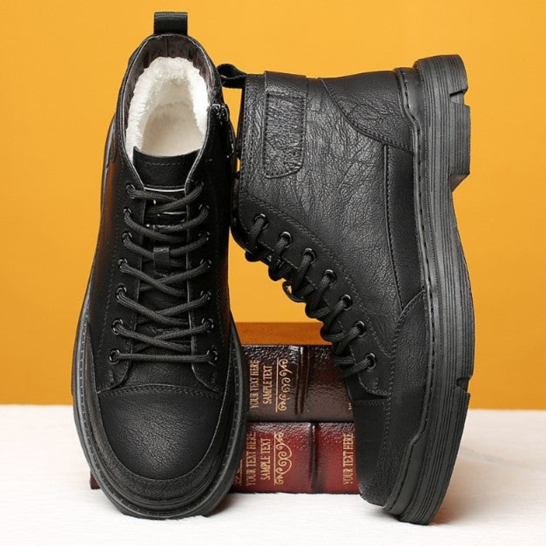 Cizme din piele pentru bărbați cu căptușeală din folar®