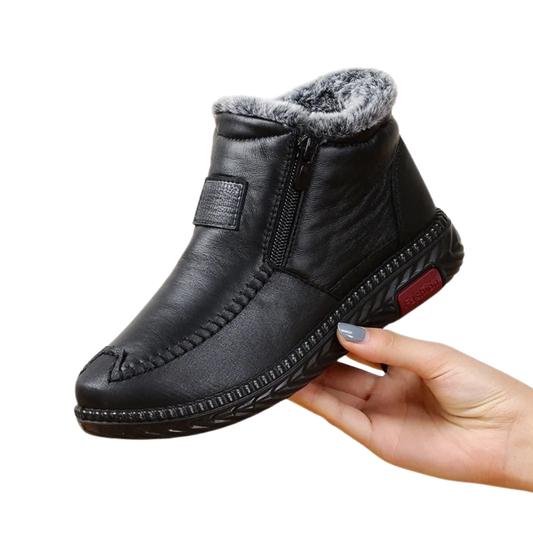 Cizme polare din piele pentru femei