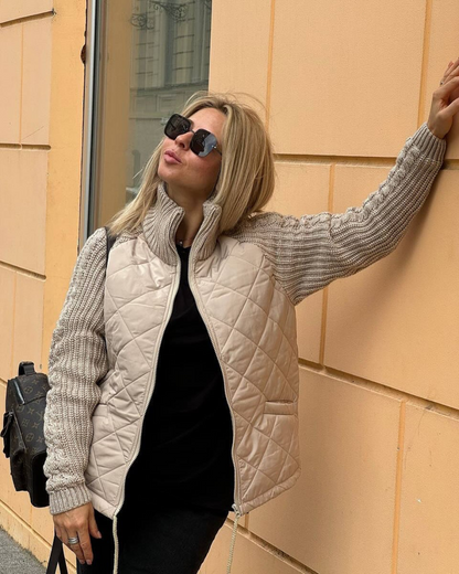 Jachetă casual cu mâneci lungi și fermoar pentru femei®