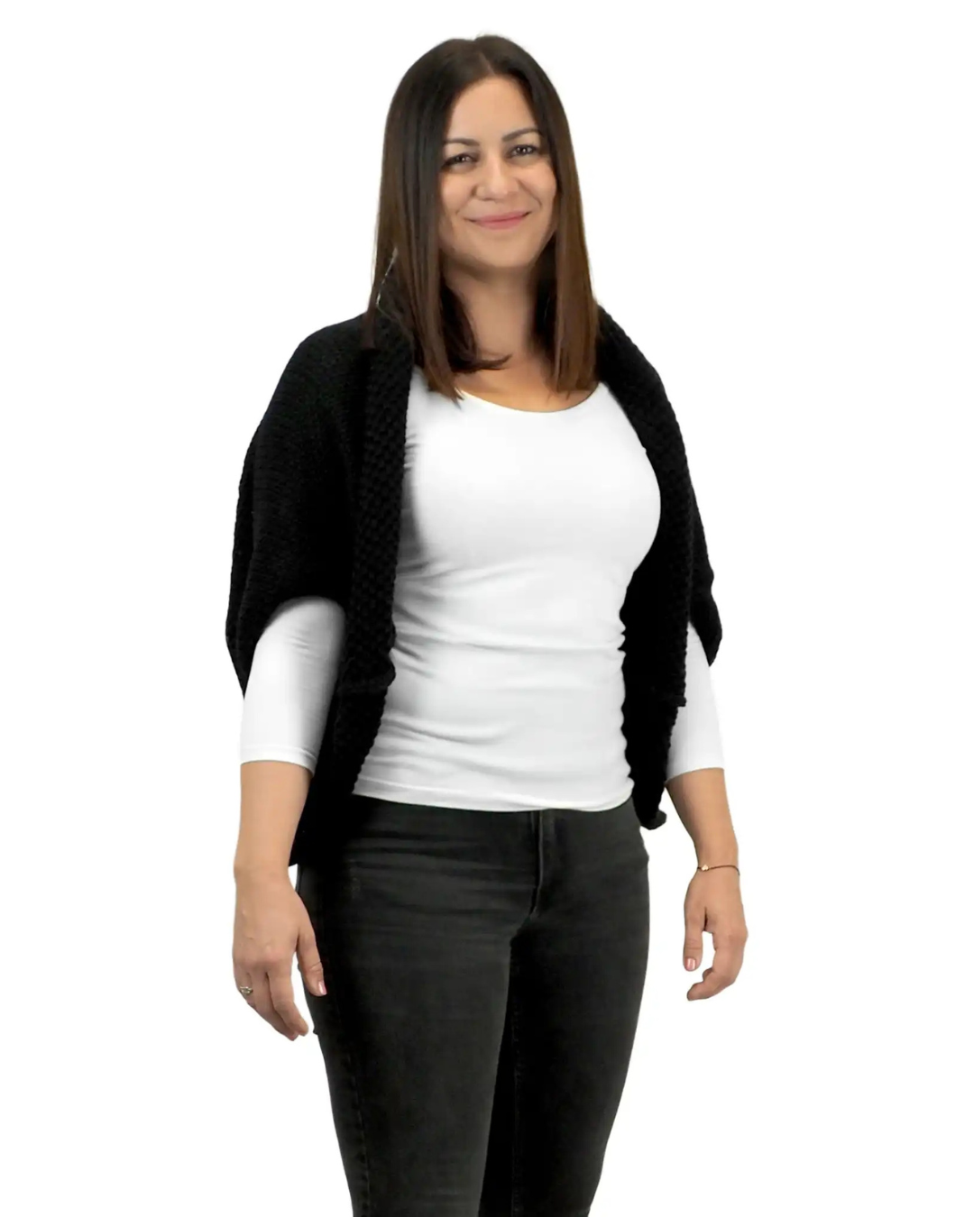 Cardigan tricotat cu design învelitor pentru femei®