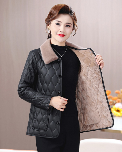 Jachetă Scurtă de Iarnă Căptușită pentru Femei care Oferă Căldură și Stil