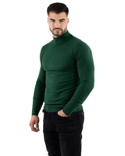 Pulover cu guler semi-înalt pentru bărbați