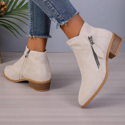 Ghete cu talpă medie pentru femei, cu fermoar lateral®