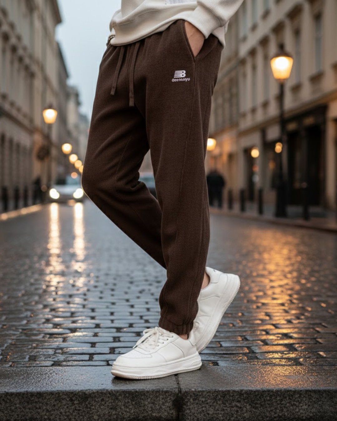 Pantaloni casual cu căptușeală din fleece stil relaxat pentru bărbați®