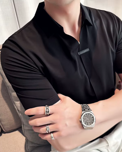 -Elasticitate Ridicată, Ușoară, Moale și Rezistentă la încrețire Cămașă Polo Pentru Bărbați în Culoare Solidă