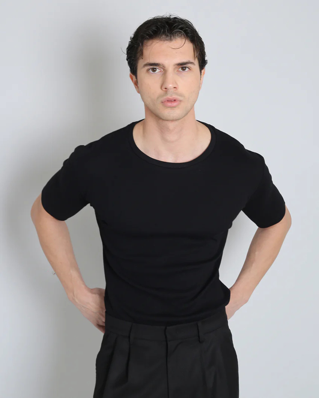 Cămăși cu Mânecă Scurtă și Gât Rotund Pentru Bărbați