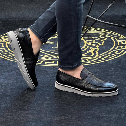 Pantofi casual clasici din piele retro pentru bărbați