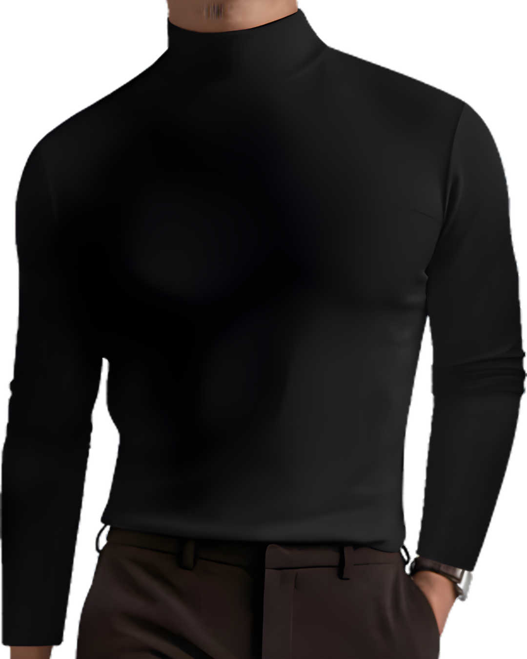 Tricou termic cu guler înalt pentru bărbați