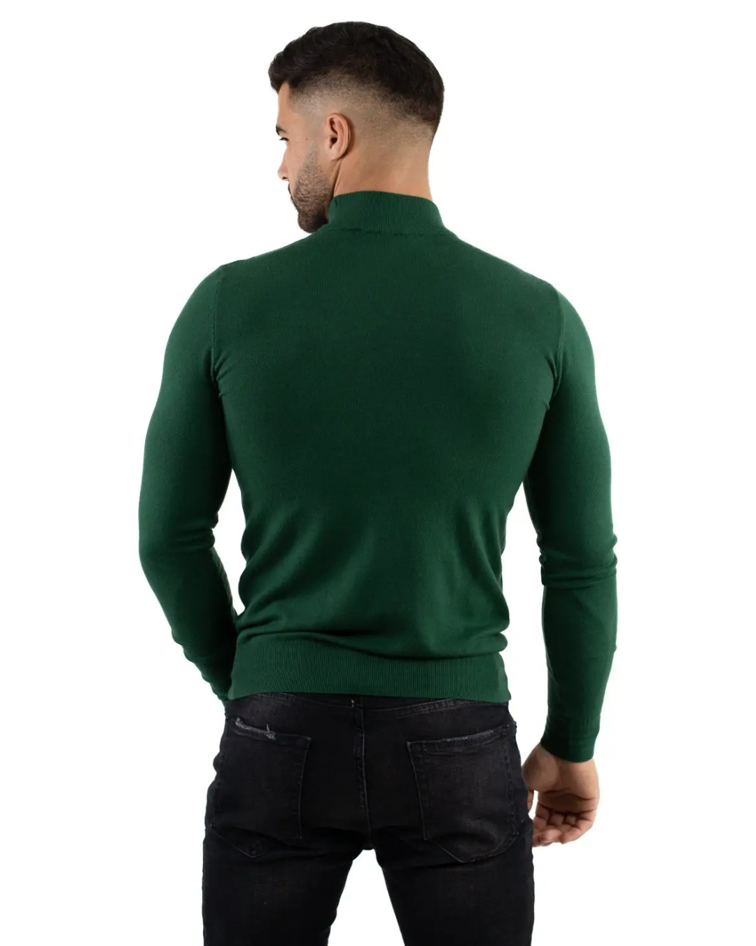Pulover cu guler semi-înalt pentru bărbați