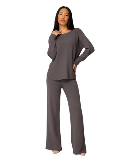 Set din două piese din tricot moale pentru femei