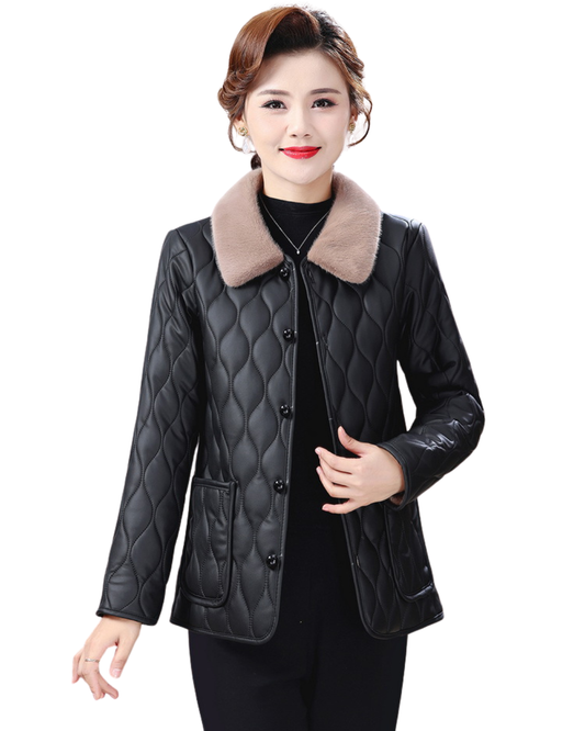 Jachetă Scurtă de Iarnă Căptușită pentru Femei care Oferă Căldură și Stil