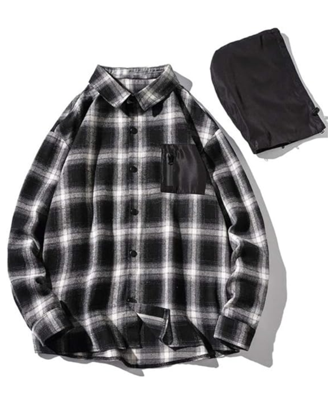 Cămașă Lavnis cu Glugă și Fermoar Pentru Bărbați