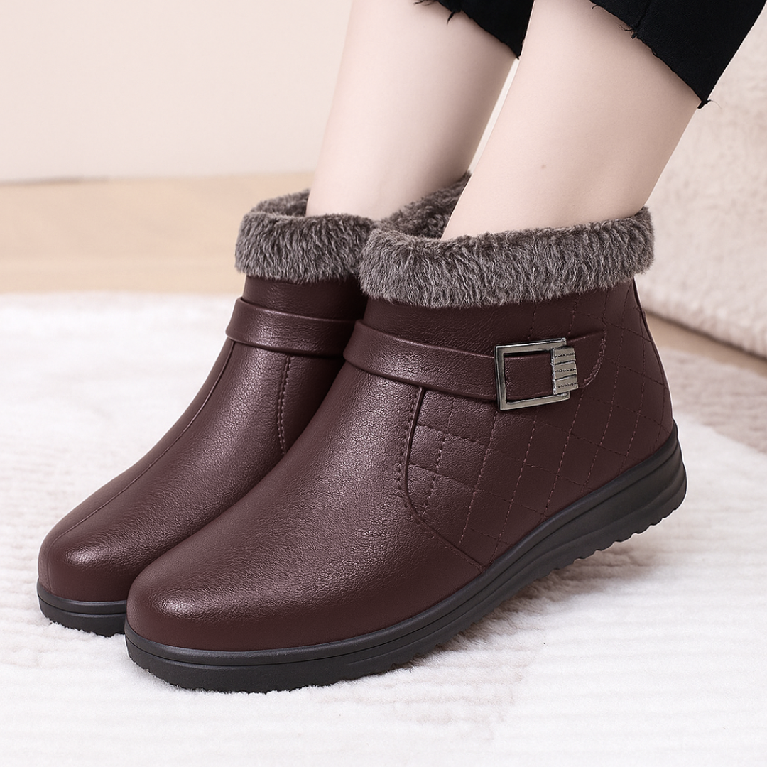 Cizme de Iarnă Moi pentru Femei cu Căptușeală din Blană Artificială