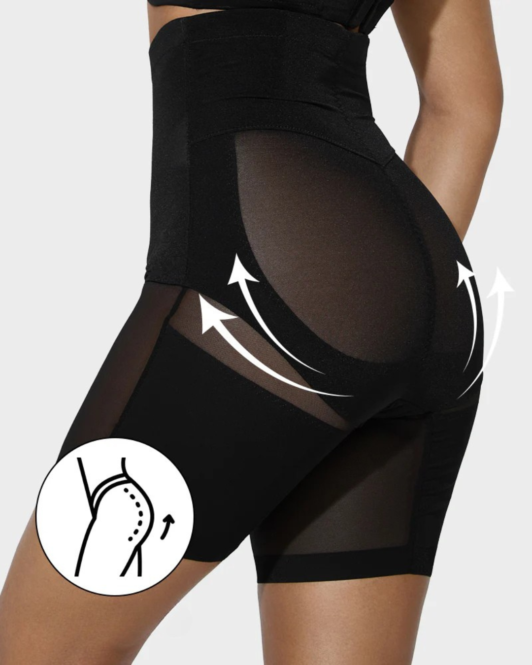 Chiloți Modelatori cu Talie Înaltă și Plasă Încrucișată Până la Jumătatea Coapsei (OFERTĂ 2X1)®