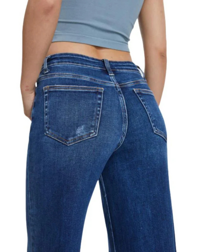 Blugi Largi cu Talie Medie-Joasă pentru Femei