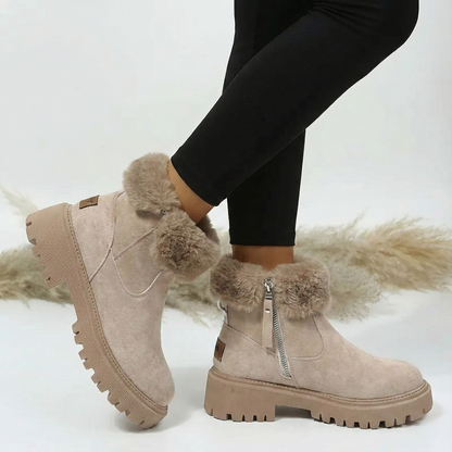 Ghete de iarnă cu căptușeală călduroasă și talpă robustă pentru femei