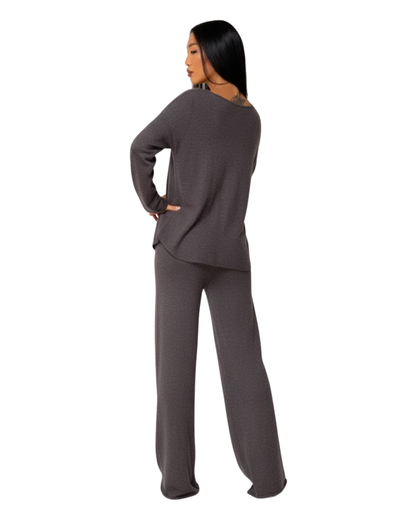 Set din două piese din tricot moale pentru femei