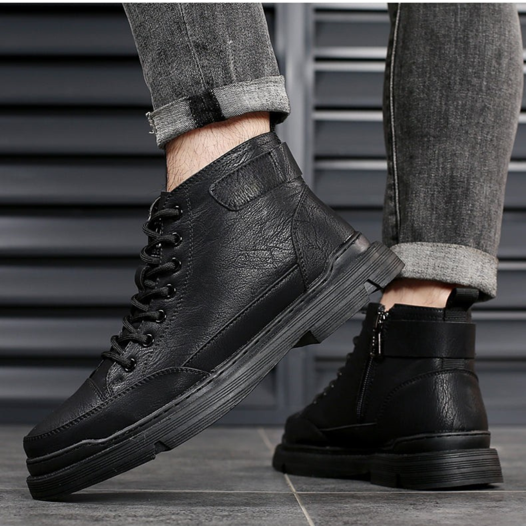 Cizme din piele pentru bărbați cu căptușeală din folar®