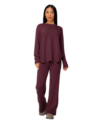 Set din două piese din tricot moale pentru femei