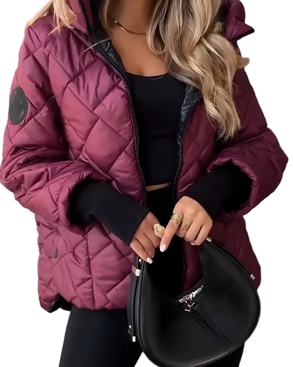 Jachetă Casual de Bumbac cu Glugă pentru Femei