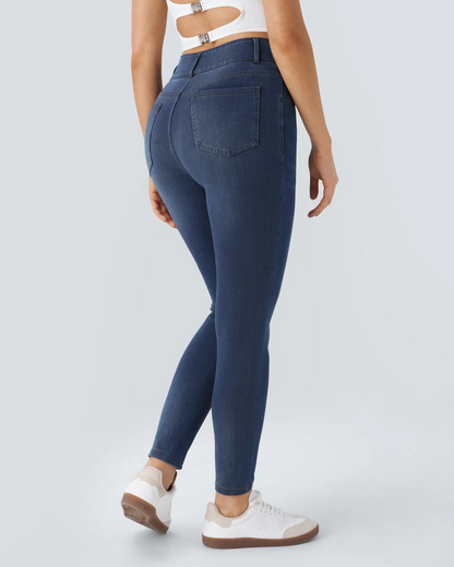 Blugi Flexibili cu Talie înaltă și Confort Total