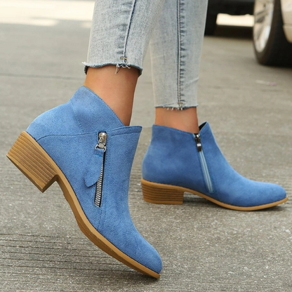 Ghete cu talpă medie pentru femei, cu fermoar lateral®