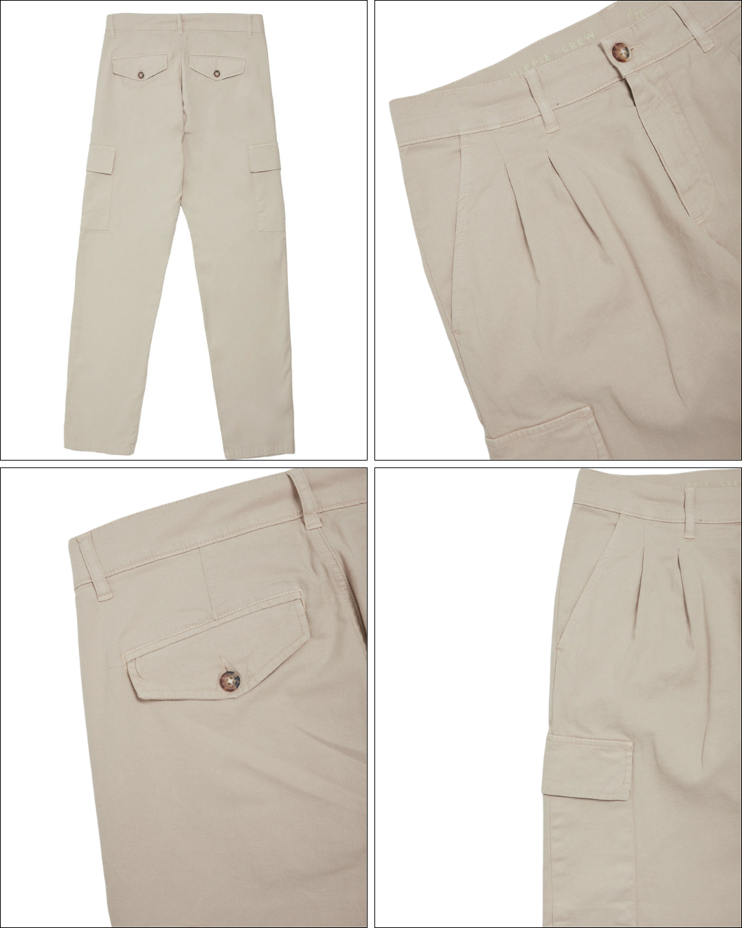 Pantaloni Cargo Din in și Bumbac Pentru Bărbați