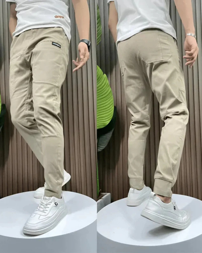 Pantaloni elastic premium ajustati pentru bărbați