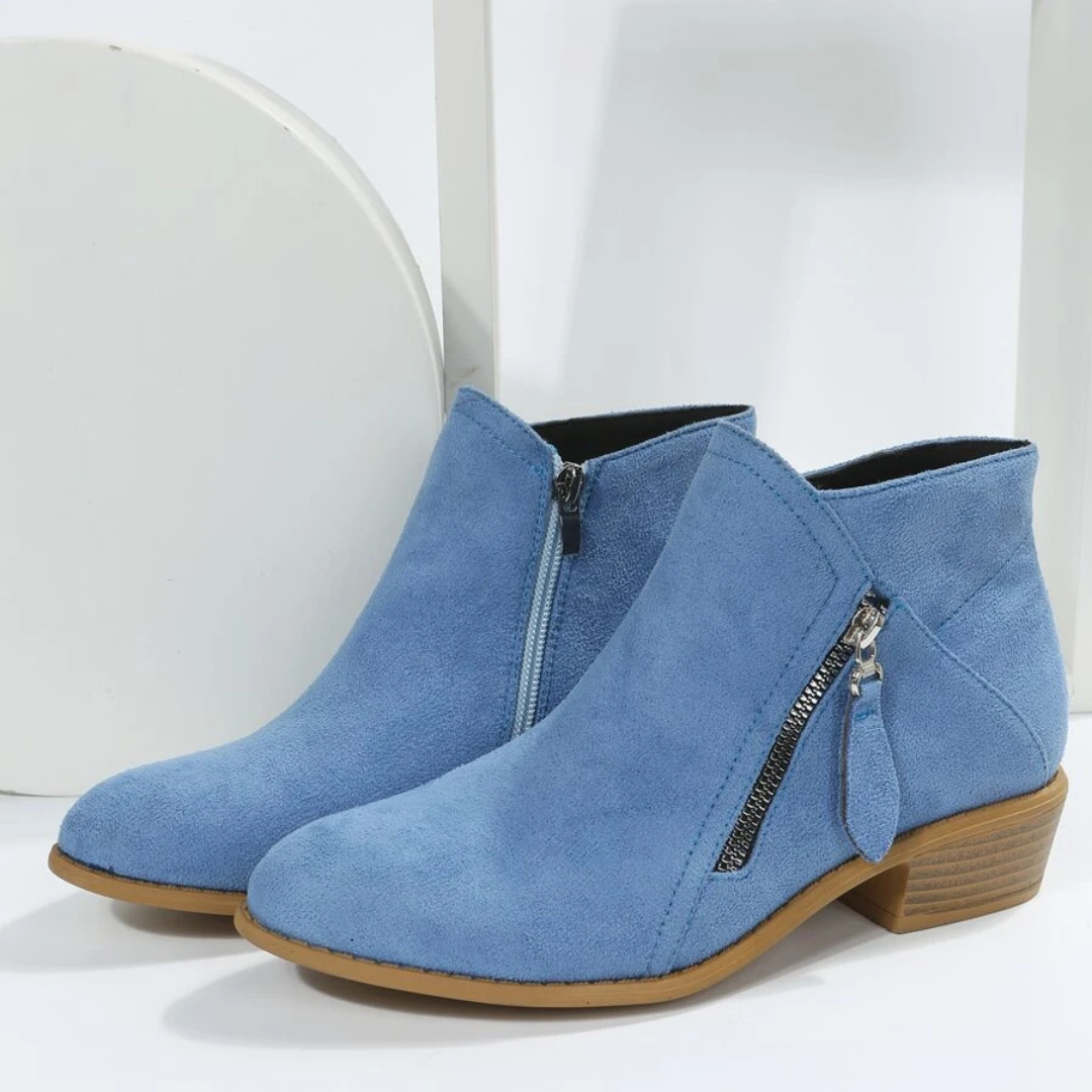 Ghete cu talpă medie pentru femei, cu fermoar lateral®