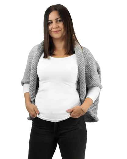 Cardigan tricotat cu design învelitor pentru femei®