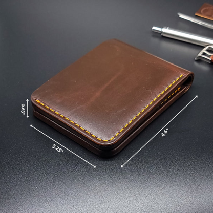 Portofel din piele cu design elegant și cusături întărite