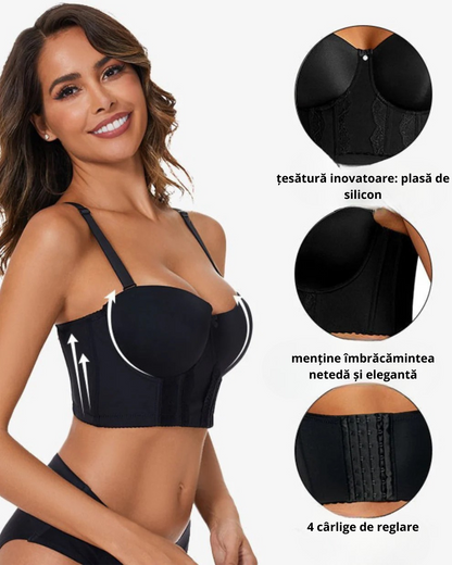 Sutien Larg Fără Bretele cu Design din Dantelă