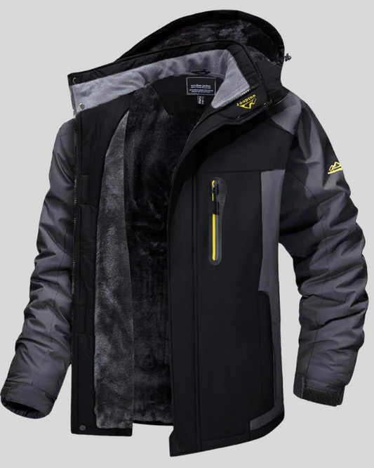 Jachetă Impermeabilă Căptușită cu Fleece Pentru Bărbați