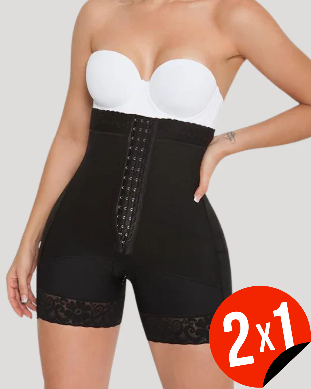 Brâu cu talie înaltă scurt cu Snaps ( OFERTĂ 2X1)®