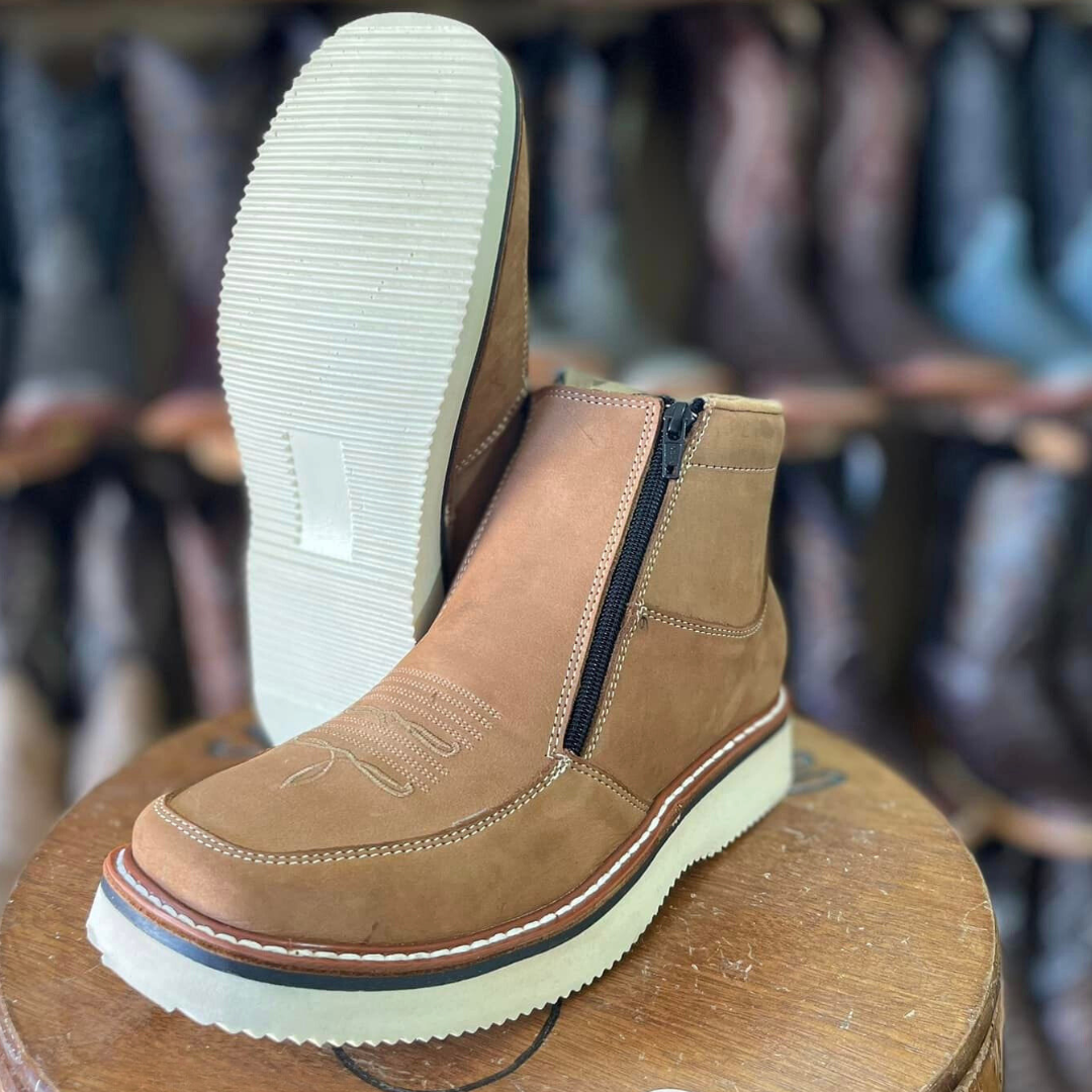 Cizme retro cu vârf pătrat pentru bărbați