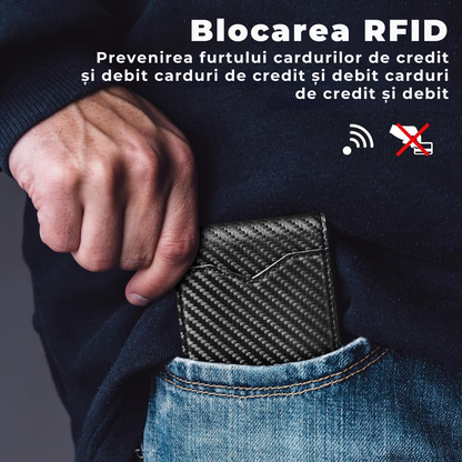 Portofel din piele fină cu protecție RFID®